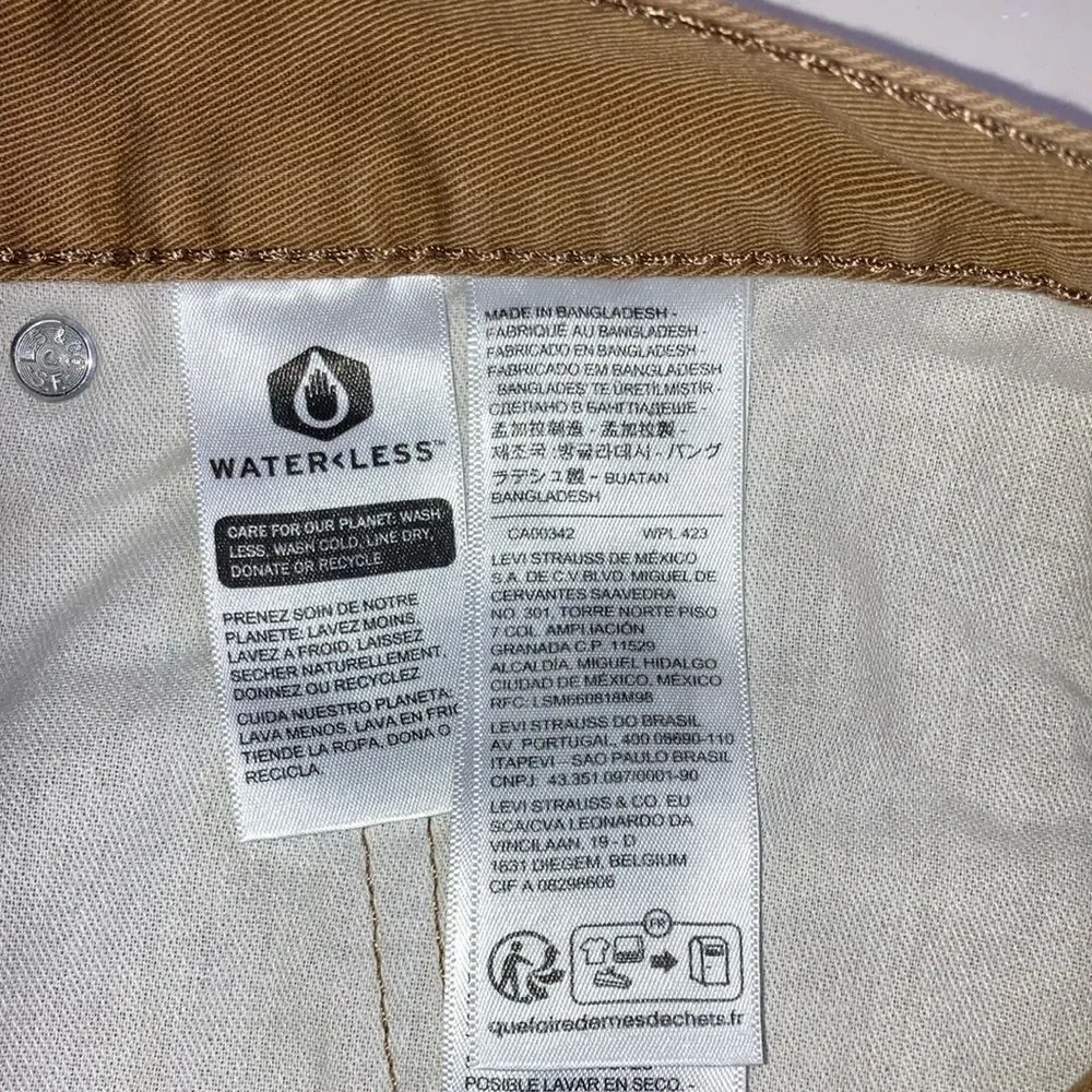 LEVI’S 514 36 x 30 Classic Gold Western Unisex jean Pant